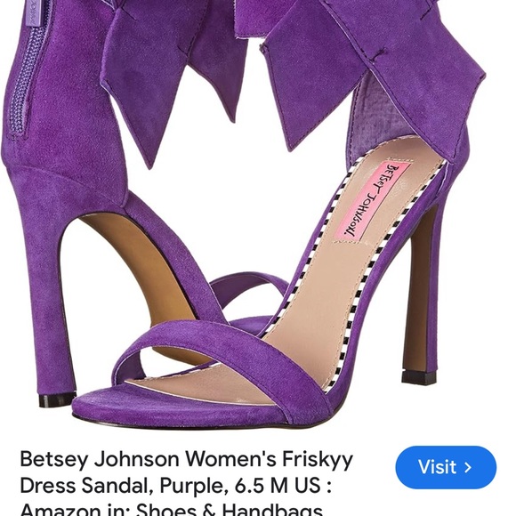 Betsy Johnson Women’s Friskyy Suede Bow Heels Pumps Purple Size 9.5 - Picture 8 of 8